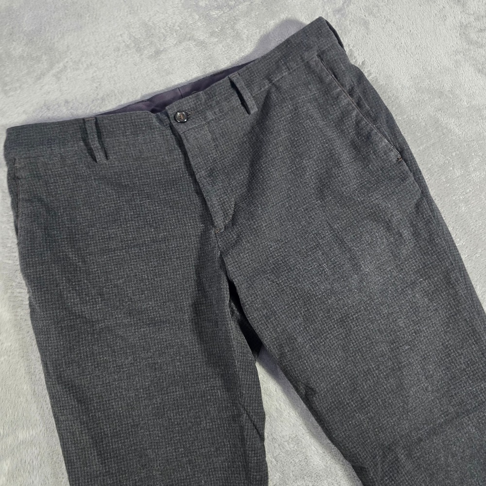 Zara Man Dress Pants Gray Textured Business Casual Trousers 32/32‎